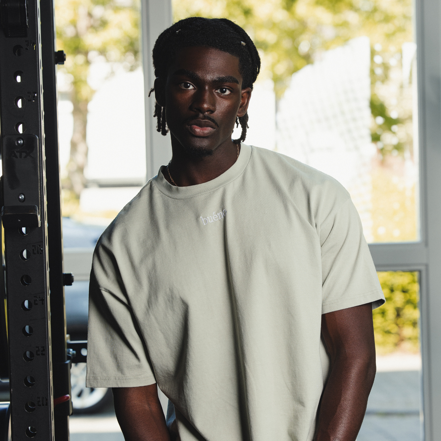 OVERSIZED BLUE STONE WASHED T-SHIRT ‘CARDIO SUCKS'