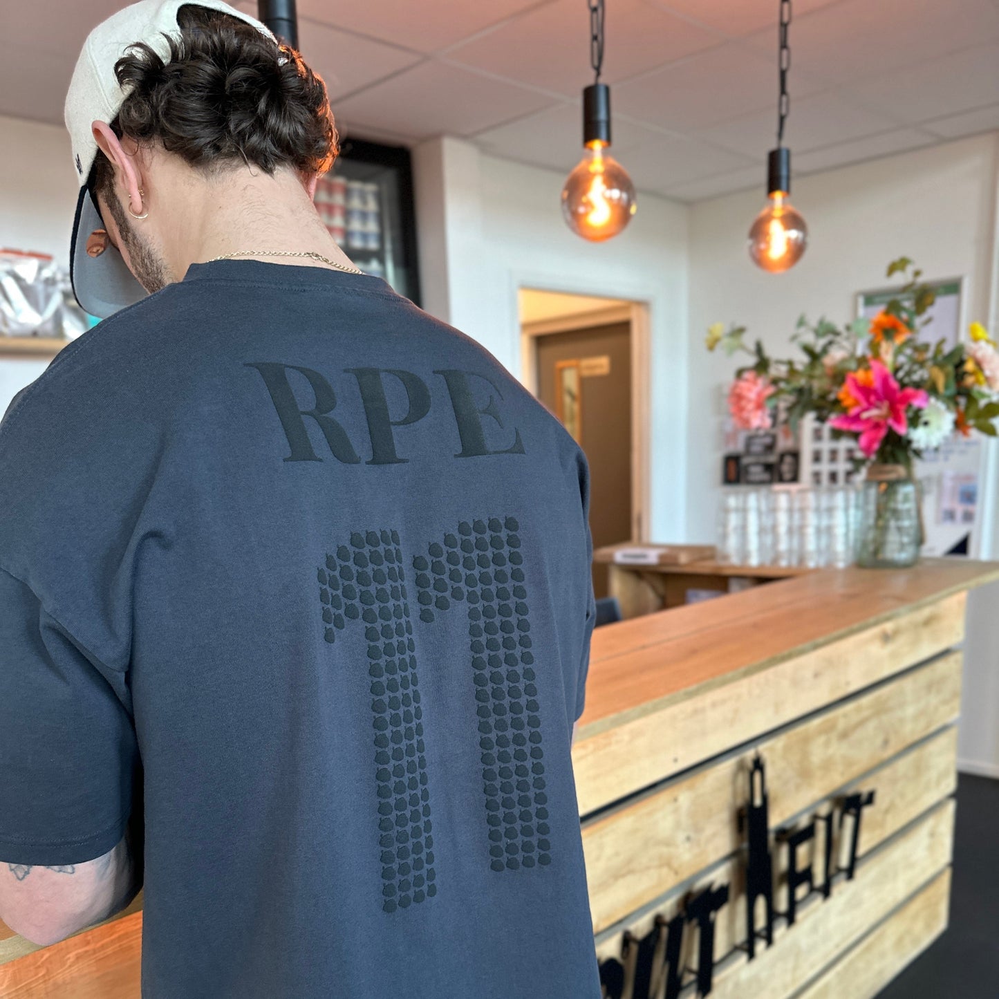 OVERSIZED GREY STONE WASHED T-SHIRT ‘RPE 11'